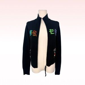 MISS ME Y2k Embellished “Free” Sweater (Sz S)